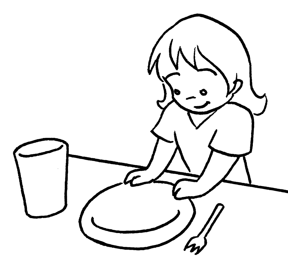table setting coloring pages - photo #14